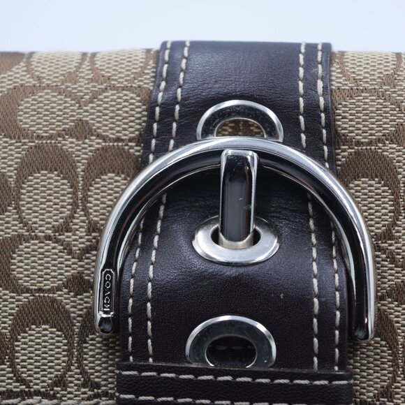 COACH Soho Buckle Signature “C” Canvas and Leather Wallet - Picture 2 of 5